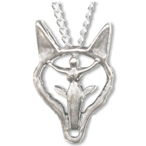 Jewelry & Adornment - Wolf Walker Sterling Silver Pendant 1" Eternal Images