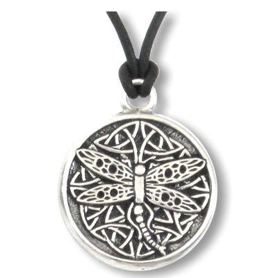 Celtic Wisdom Dragon Fly Pendant Pewter