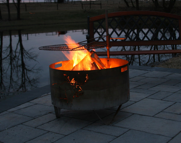 Fire Pit With Swing Away Grill