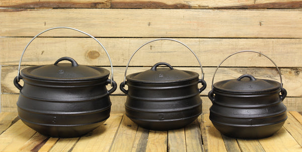 Cast iron Potjie Flat Bottom 10 quart Bean pot Dutch Oven