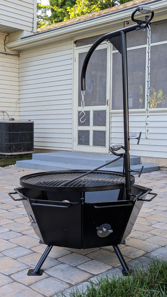 Backyard Fire Pit  all-in-one fire pit Stainless Steel-Annie's Collections