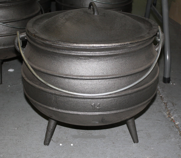 Potjie Pot Size 14 Cauldron Campfire 9 gal