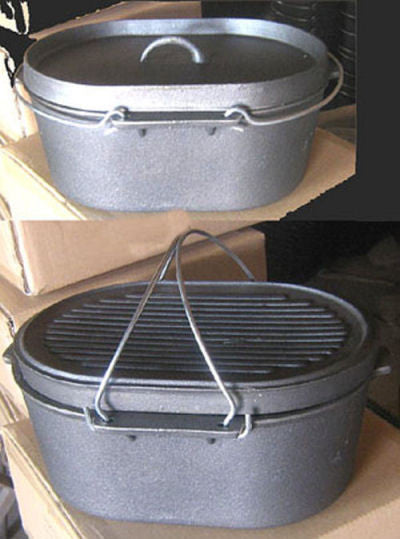 Cast iron Oval Roaster Self-basting lid 10qt Dutch Ove – Annie's Collections