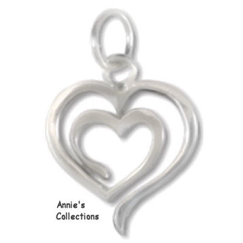 Jewelry & Adornment - Eve's Heart OM Heart Path Sterling Silver Charm Eternal Lights
