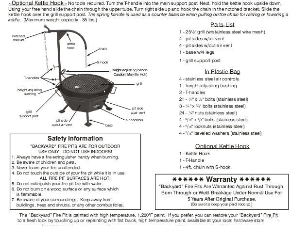 Outdoor Cooking - Backyard Fire Pit  All-in-one Fire Pit Stainless Steel