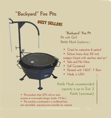 Backyard Fire Pit  all-in-one fire pit Stainless Steel-Annie's Collections