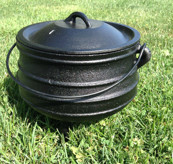 Potjie Pots - Bean Pot 3 Quart  Potjie Pot Cauldron Pure Cast Iron