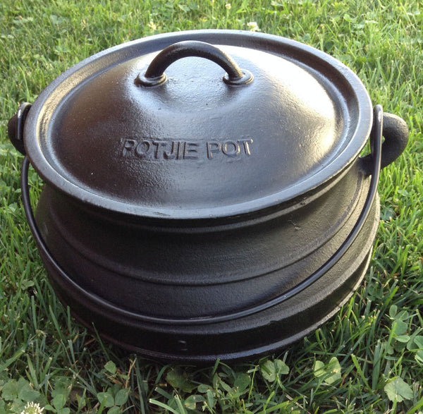 Potjie Pots - Copy Of Potjie Pot Cauldron Size 2 Pure Cast Iron 5 Quart Bean Pot